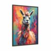 llama vivid instincts framed canvas