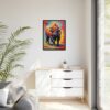 bison vivid instincts framed canvas