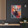 moose vivid instincts framed canvas