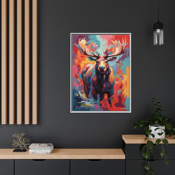 moose vivid instincts framed canvas