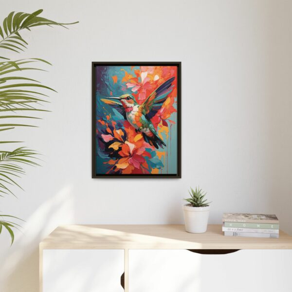 hummingbird vivid instincts framed canvas