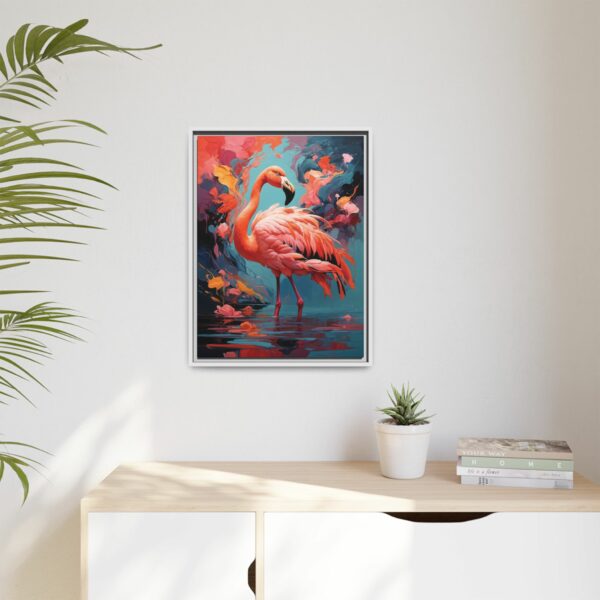 flamingo vivid instincts framed canvas