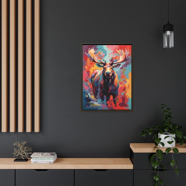 moose vivid instincts framed canvas