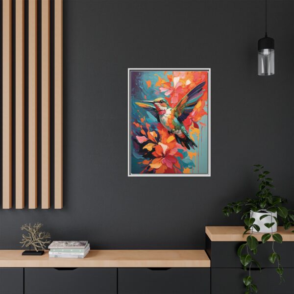 hummingbird vivid instincts framed canvas