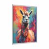 llama vivid instincts framed canvas