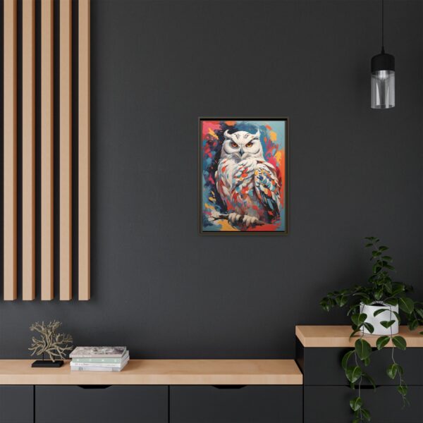 snowy owl vivid instincts framed canvas