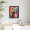 llama vivid instincts framed canvas