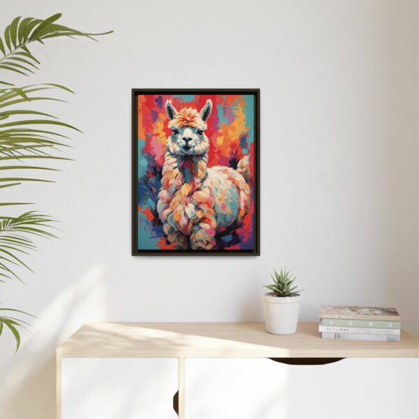 alpaca vivid instincts framed canvas