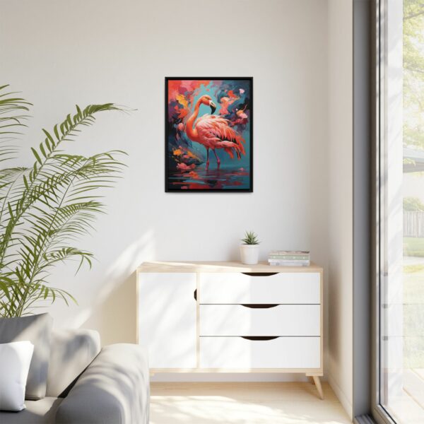 flamingo vivid instincts framed canvas