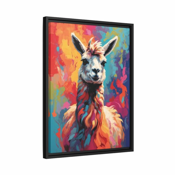 llama vivid instincts framed canvas