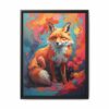 fox vivid instincts framed canvas