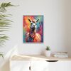 llama vivid instincts framed canvas