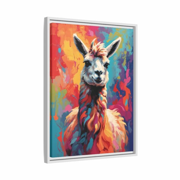 llama vivid instincts framed canvas