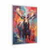 moose vivid instincts framed canvas