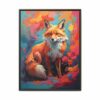 fox vivid instincts framed canvas