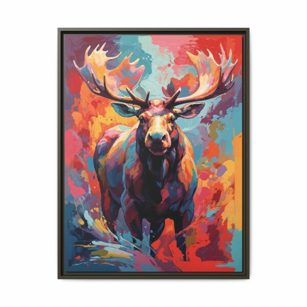 moose vivid instincts framed canvas