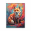 fox vivid instincts framed canvas