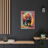 bison vivid instincts framed canvas