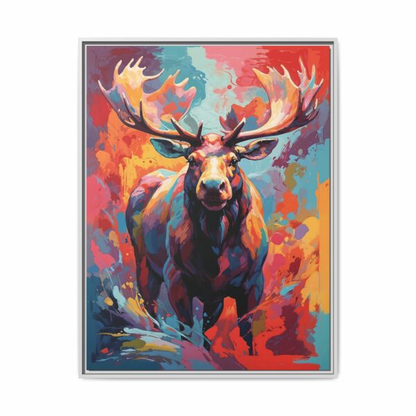 moose vivid instincts framed canvas