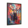 moose vivid instincts framed canvas