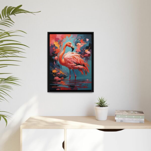 flamingo vivid instincts framed canvas