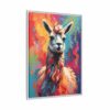 llama vivid instincts framed canvas