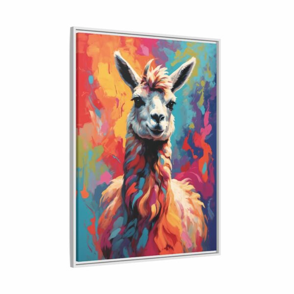 llama vivid instincts framed canvas