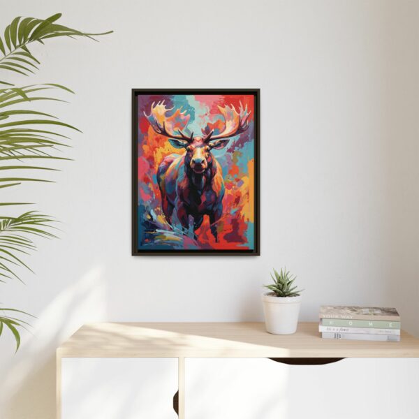 moose vivid instincts framed canvas