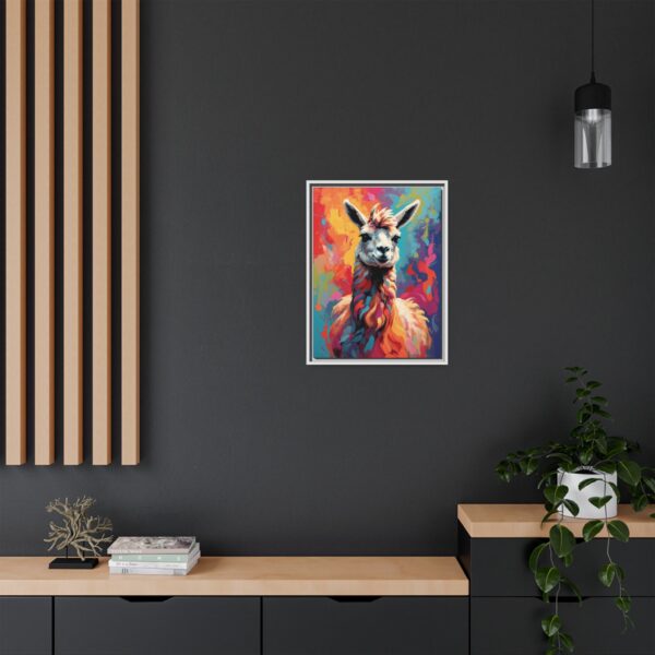 llama vivid instincts framed canvas