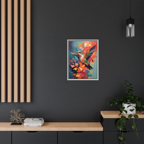 hummingbird vivid instincts framed canvas