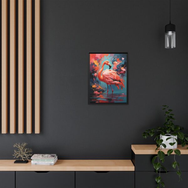 flamingo vivid instincts framed canvas