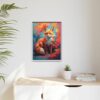 fox vivid instincts framed canvas