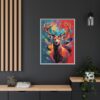 red deer vivid instincts framed canvas