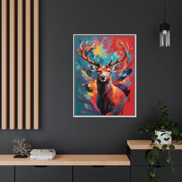 red deer vivid instincts framed canvas