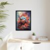 shark vivid instincts framed canvas