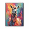 llama vivid instincts framed canvas