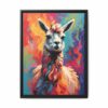 llama vivid instincts framed canvas