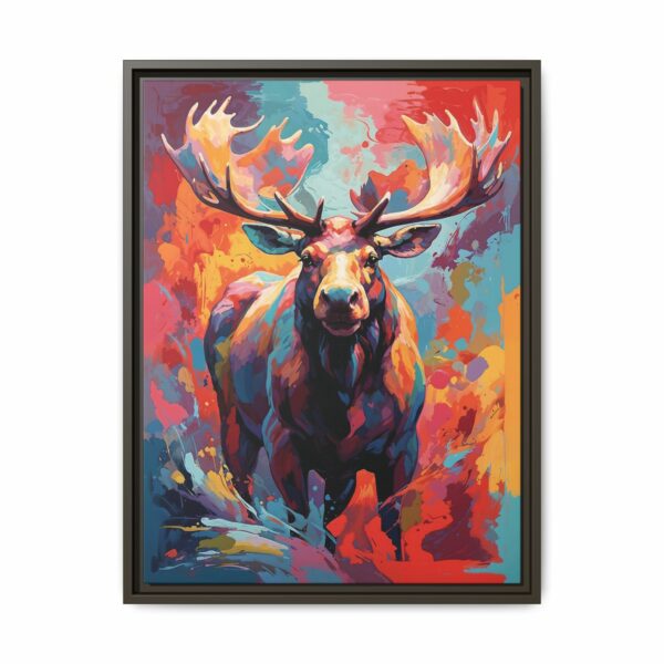 moose vivid instincts framed canvas