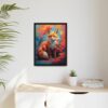 fox vivid instincts framed canvas