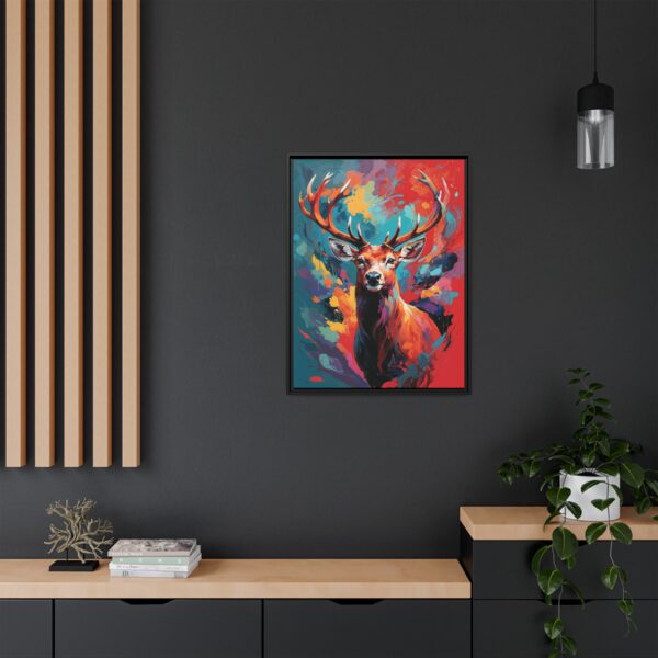 red deer vivid instincts framed canvas