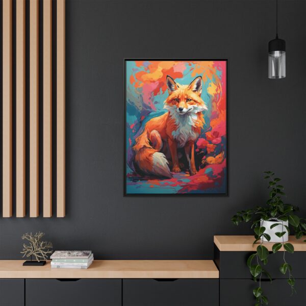 fox vivid instincts framed canvas