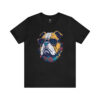 english bulldog t shirt flower splash