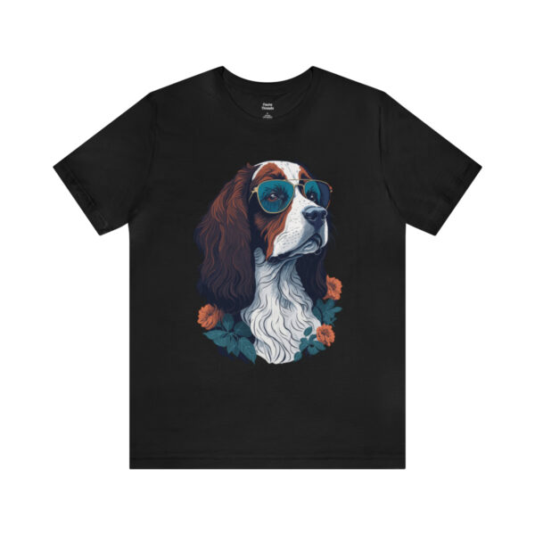 english springer spaniel t shirt flower splash