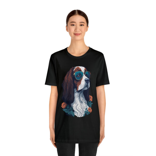 english springer spaniel t shirt flower splash