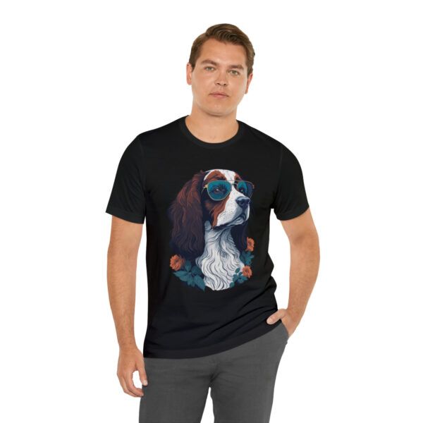 english springer spaniel t shirt flower splash