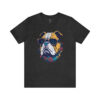 english bulldog t shirt flower splash