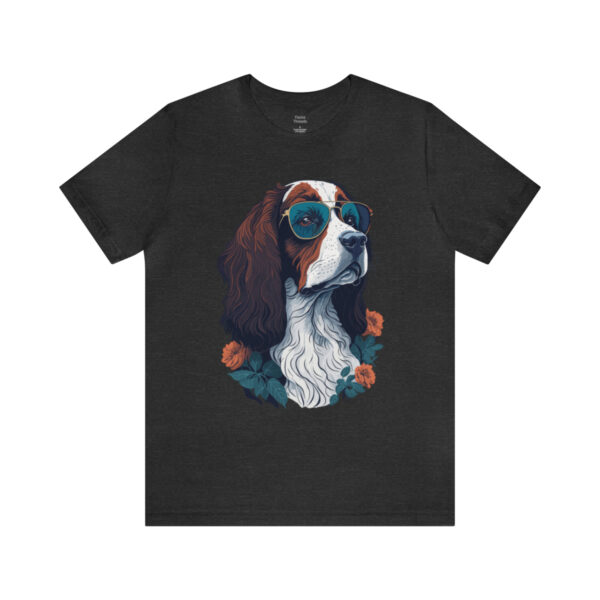 english springer spaniel t shirt flower splash