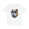 english bulldog t shirt flower splash