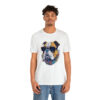 english bulldog t shirt flower splash