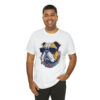 english bulldog t shirt flower splash